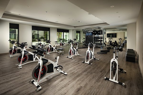 yoga/spin studio at One Paseo Living Apartments