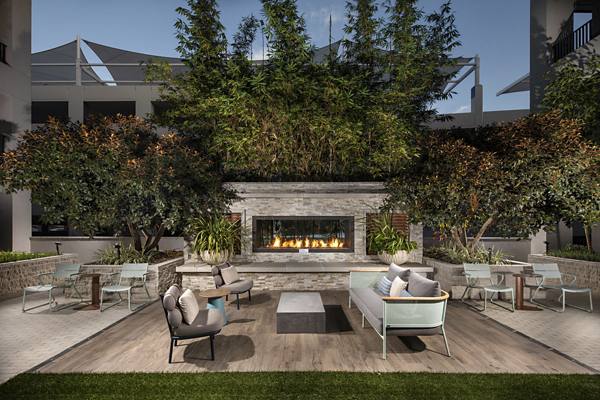 fire pit at One Paseo Living Apartments