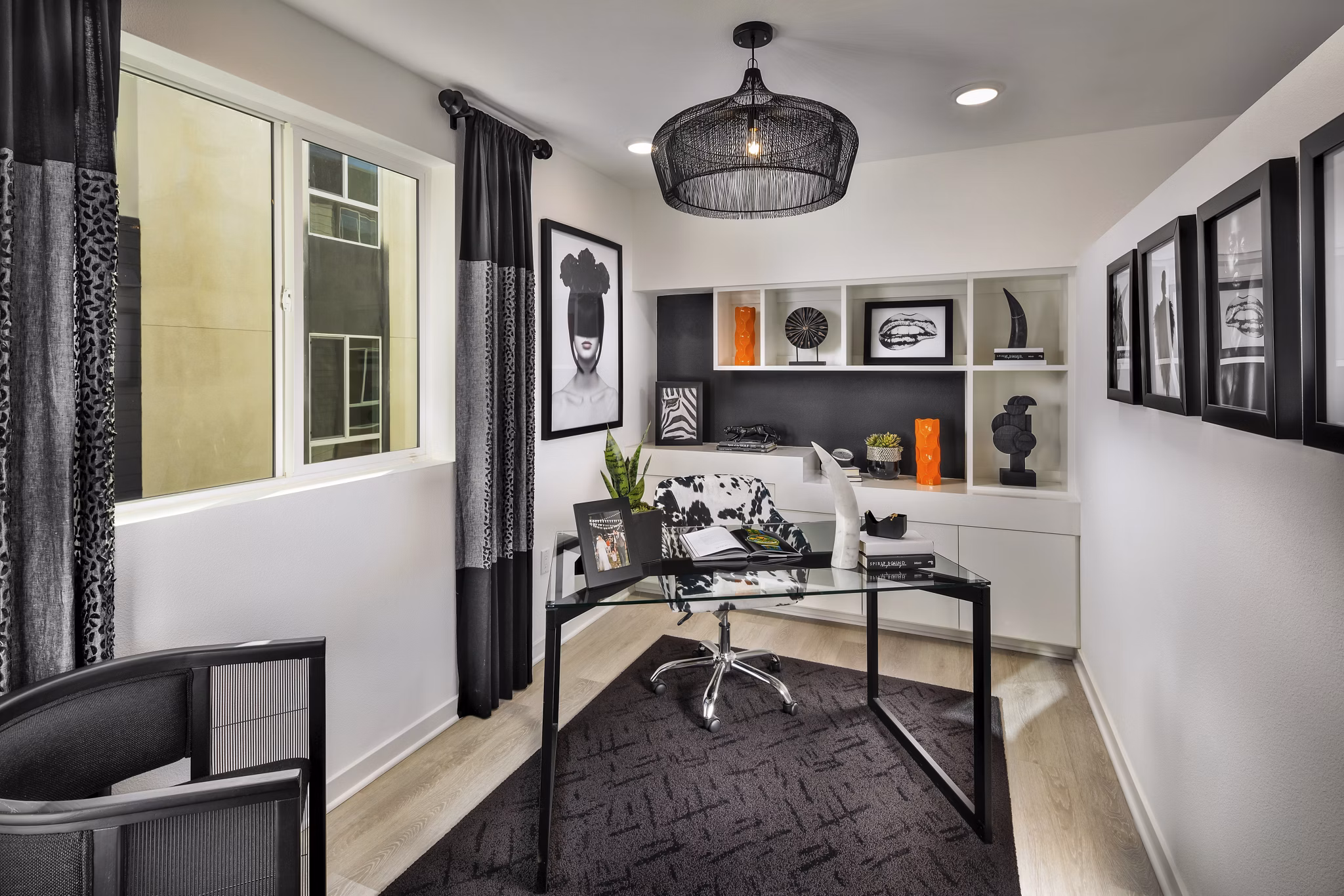Cozy study room with sleek furnishings in Anden luxury apartments