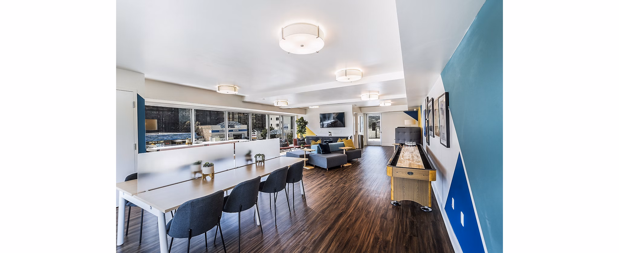 Clubhouse/lobby with modern decor at CC Tan Center Apartments offering luxury living spaces