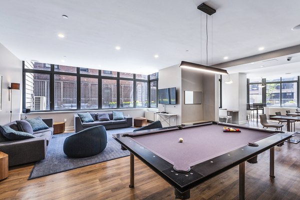 game room at 800 Sixth Apartments