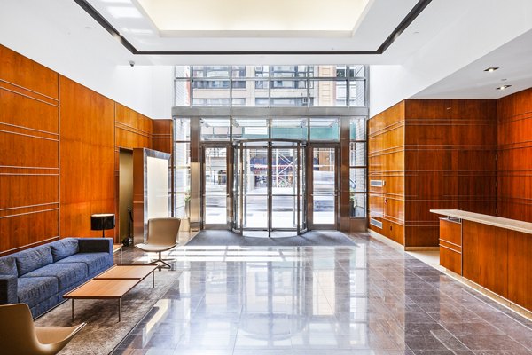 Elegant clubhouse lobby with modern decor at 800 Sixth Apartments