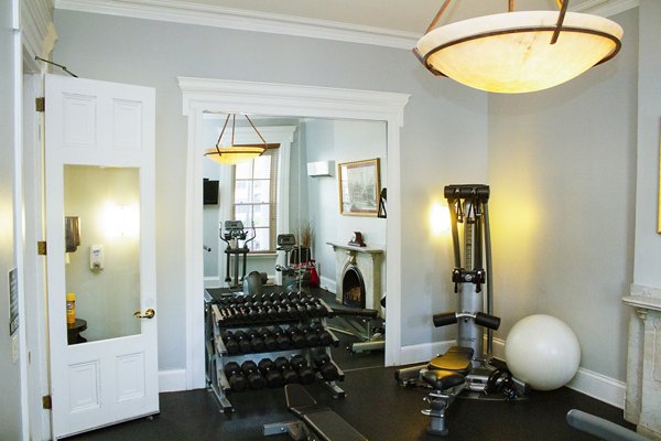 fitness center at Old Quaker Building Apartments