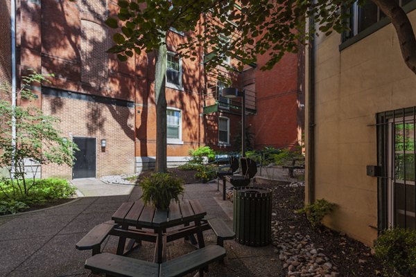 grill area at Old Quaker Building Apartments                                                        