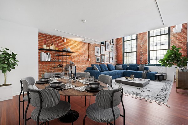 dining area at Logan Lofts