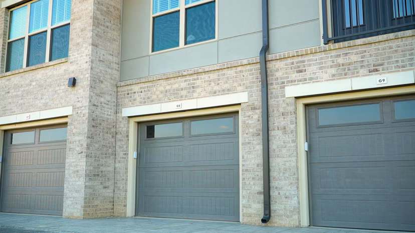 Secure parking garage at Avia Apartments with ample spaces in a luxury setting