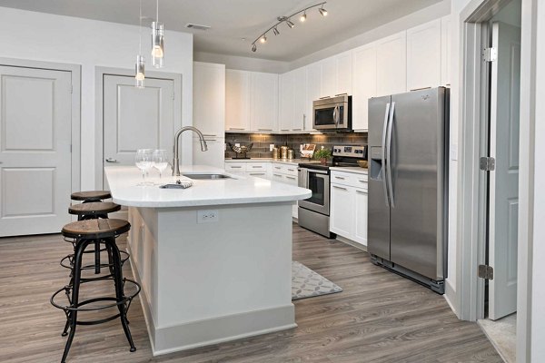 kitchen at Avia Apartments