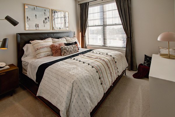 bedroom at The Atherton Apartments