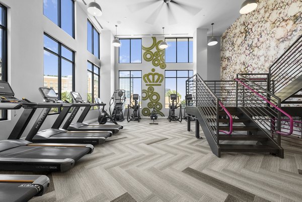 fitness center at The Atherton Apartments
