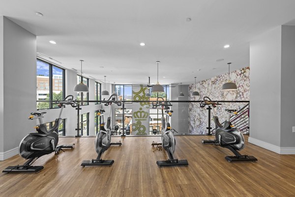 fitness center at The Atherton Apartments