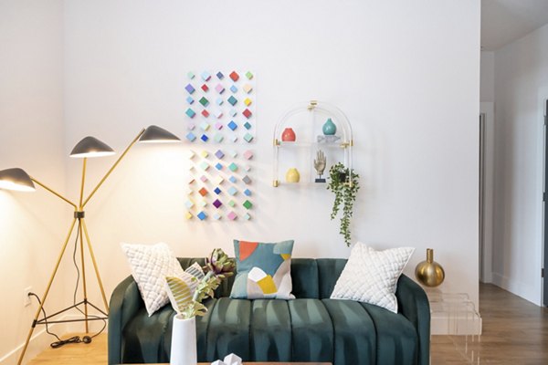 living room at The Atherton Apartments