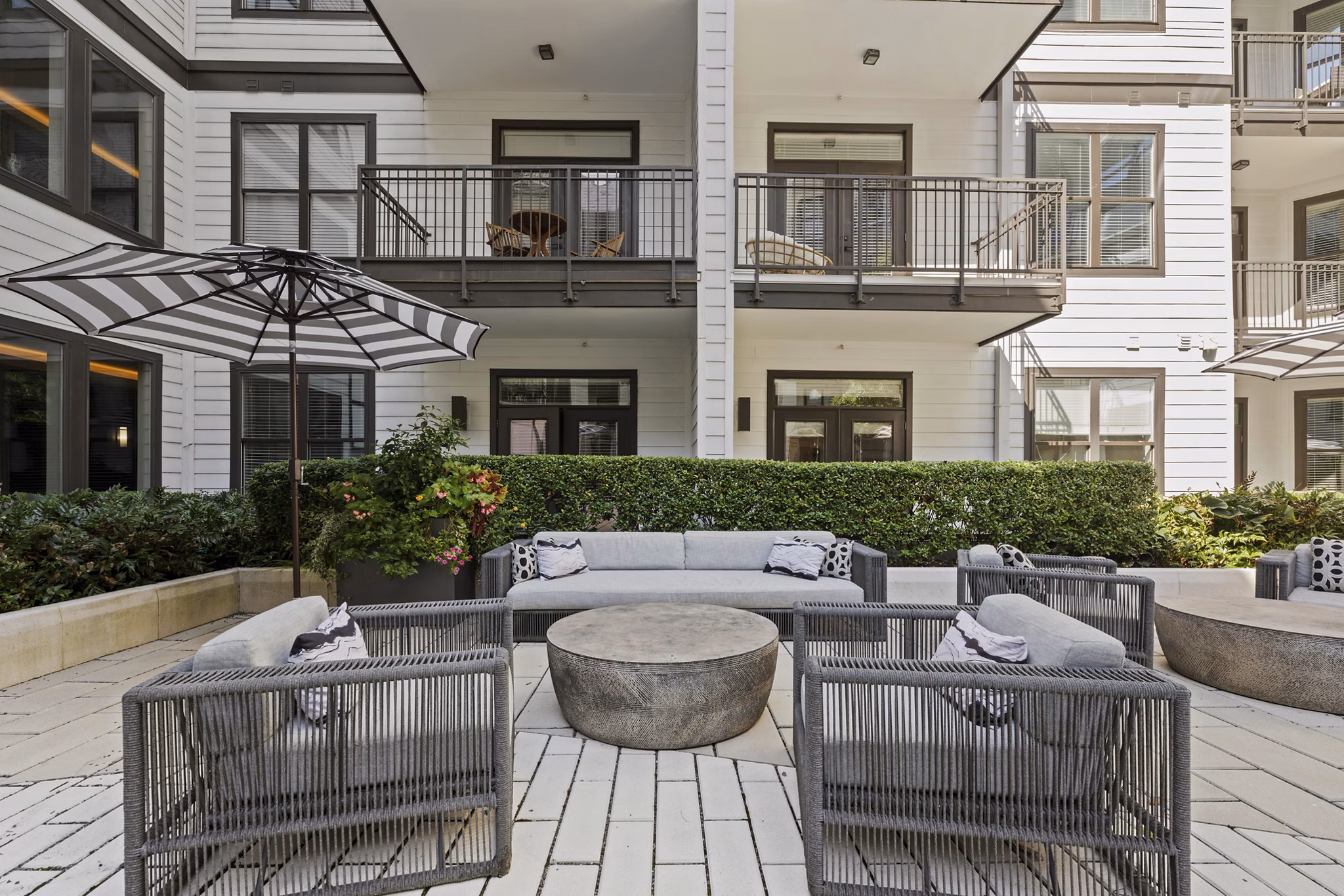 patio at The Atherton Apartments