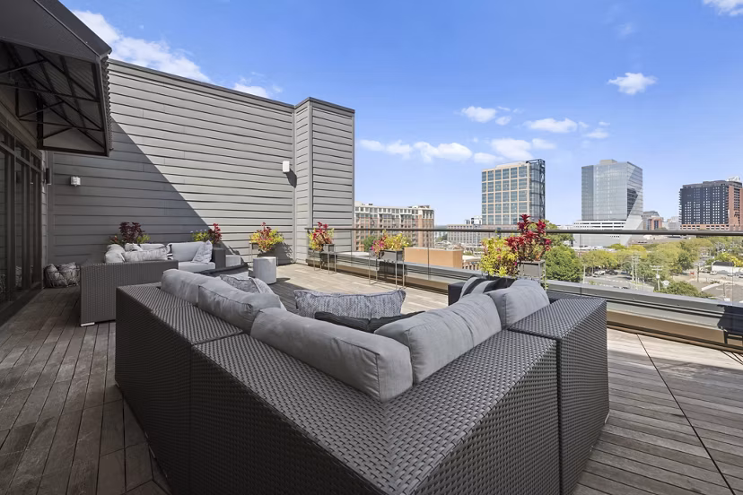 patio at The Atherton Apartments
