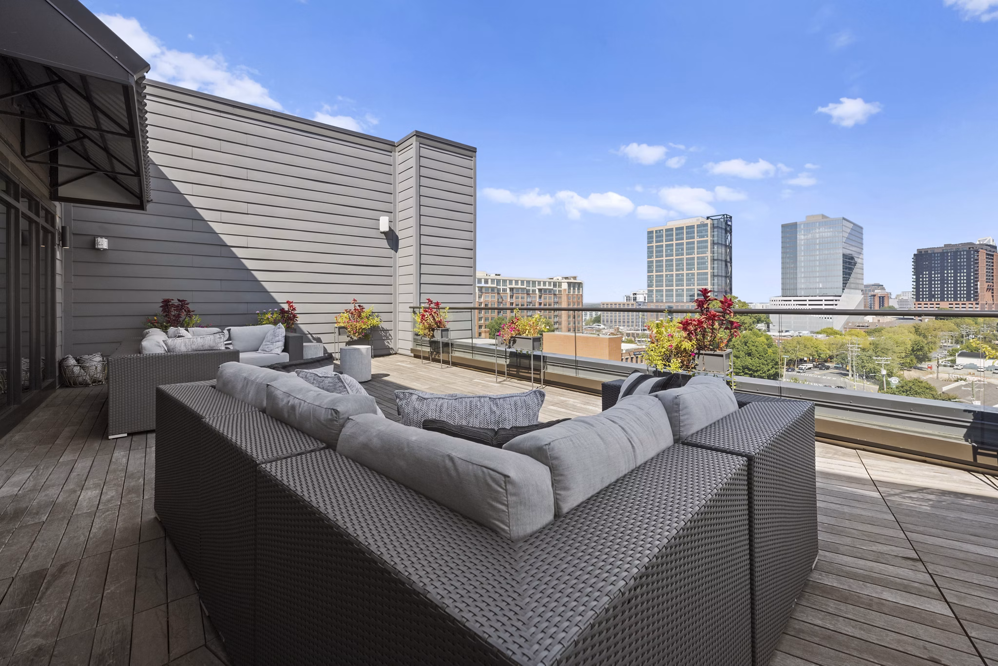patio at The Atherton Apartments