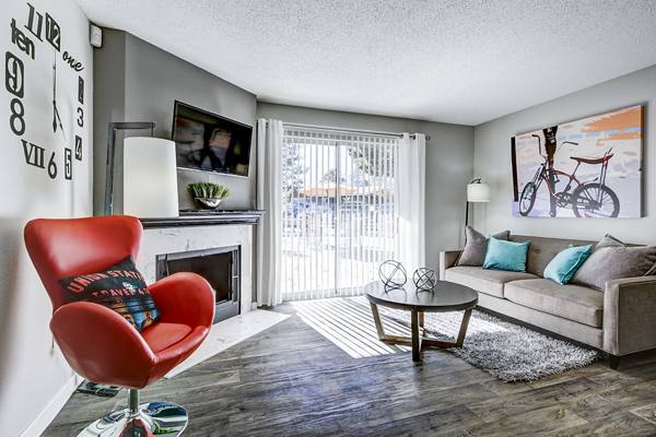 living room at The Huntington Apartments