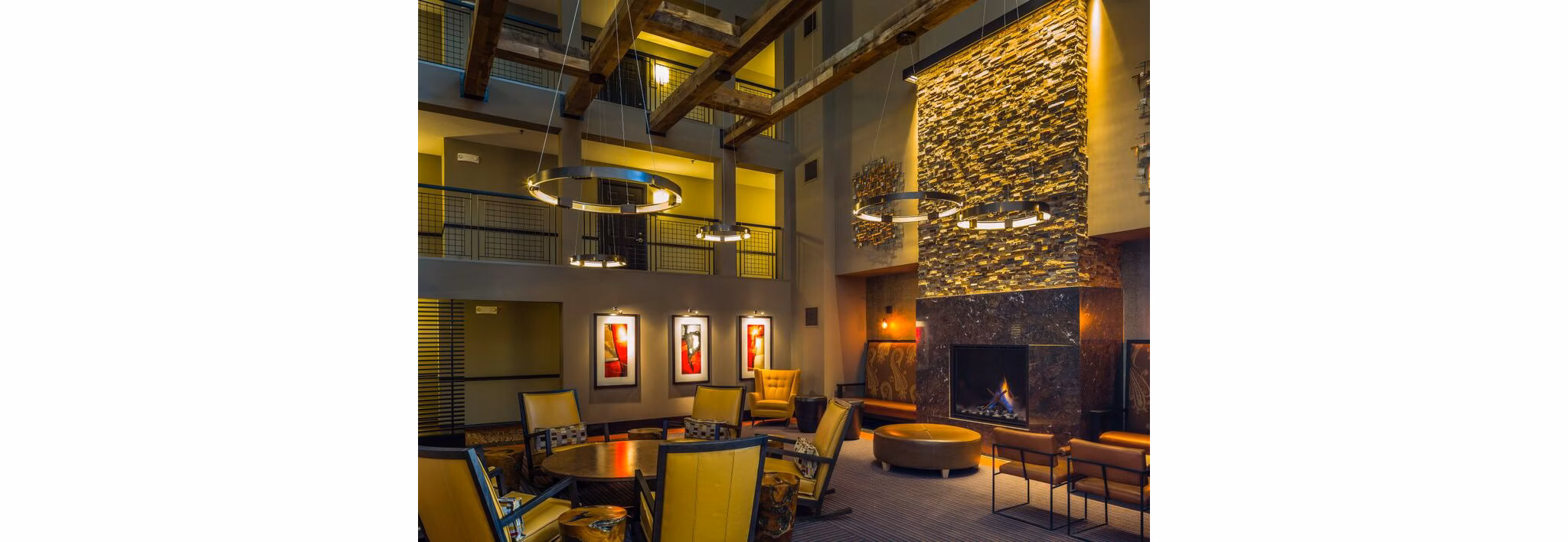 Clubhouse featuring modern design elements at Mountain View Crossing luxury apartments