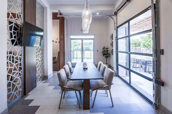 Clubhouse lobby featuring modern design and seating area at Broadstone on Trinity Apartments