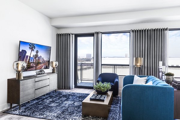 living room at AMP Lofts Apartments