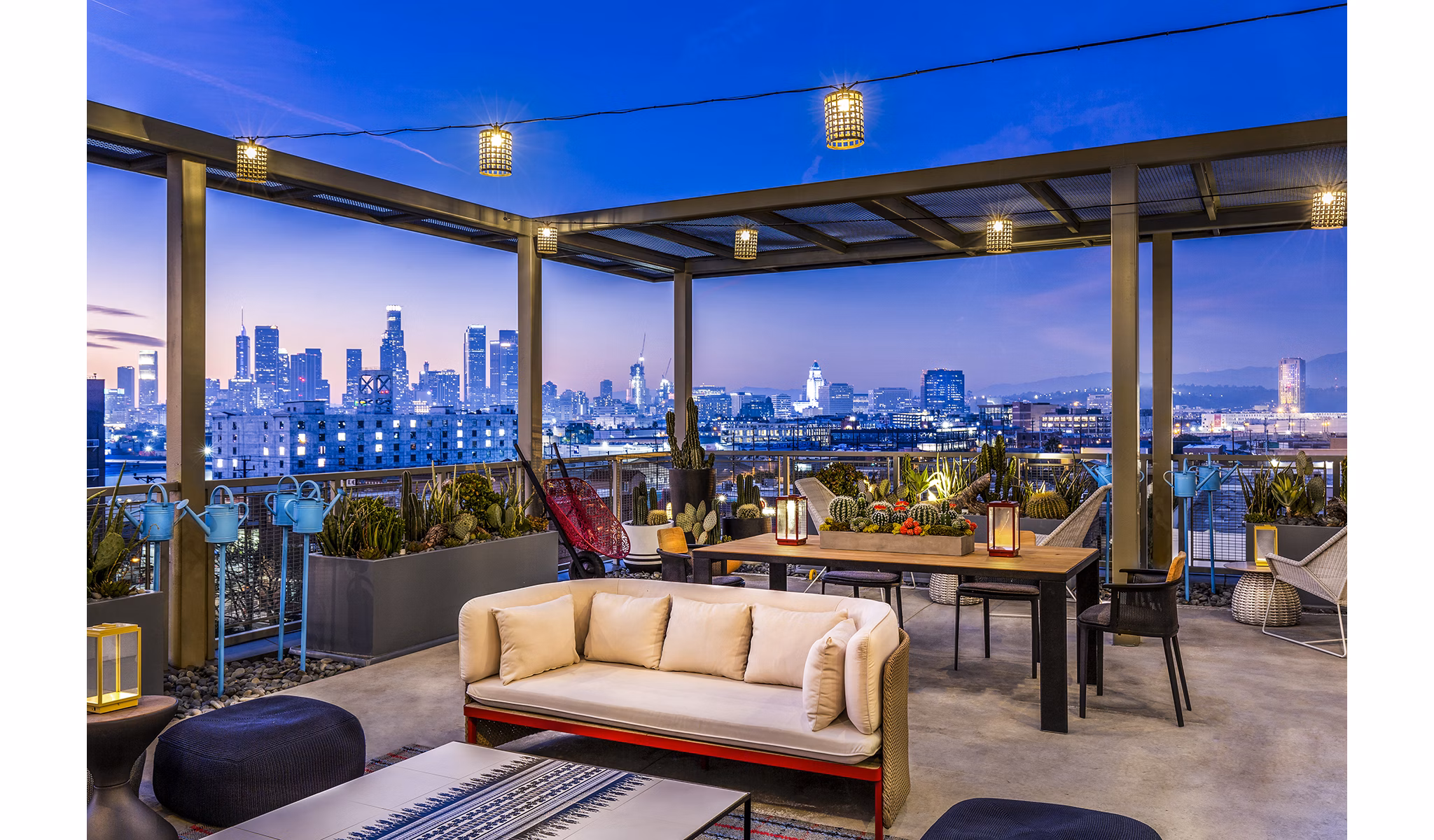 Private balcony with city views at AMP Lofts Apartments