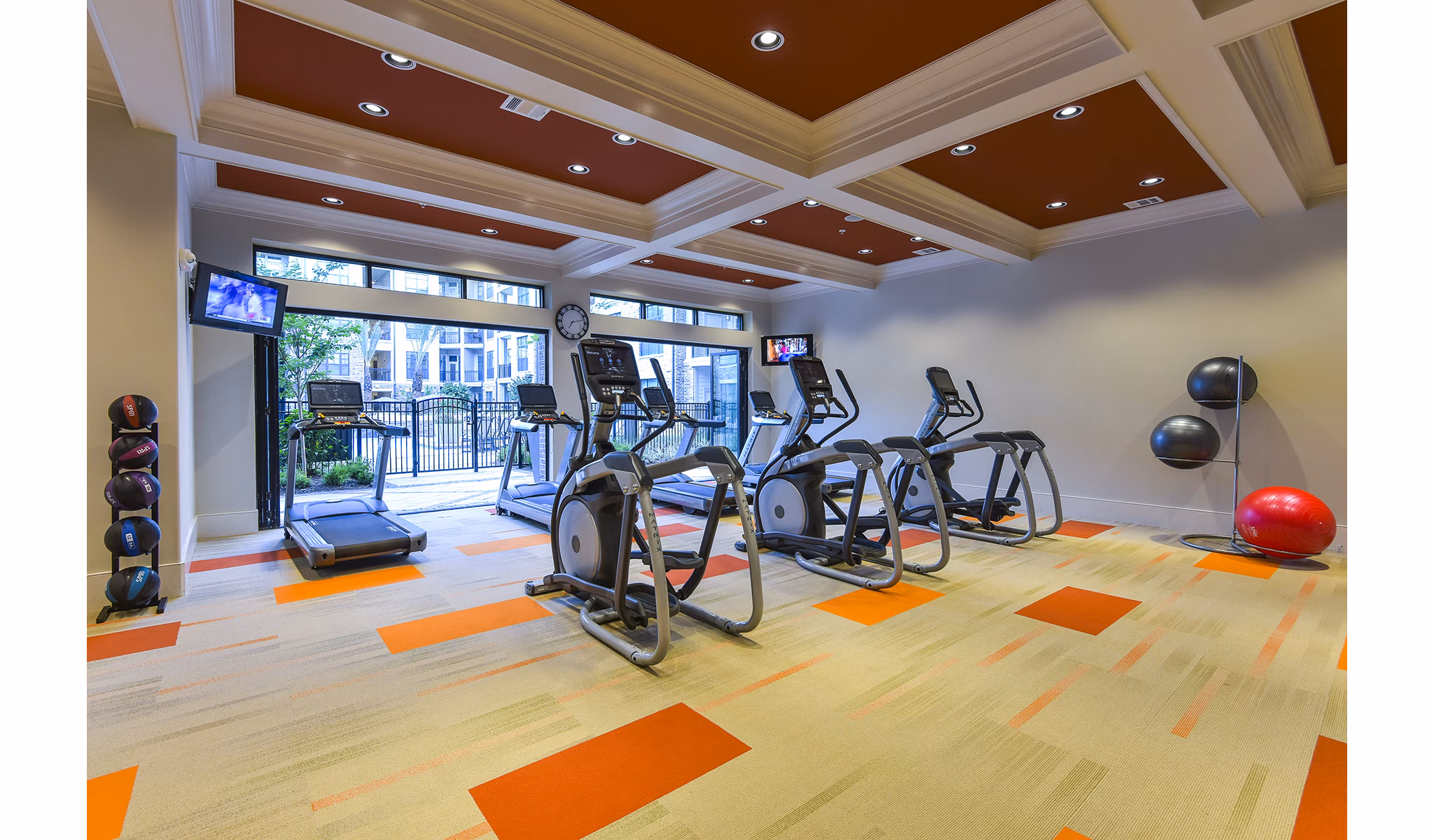 fitness center at Arlo Westchase Apartments                                                            