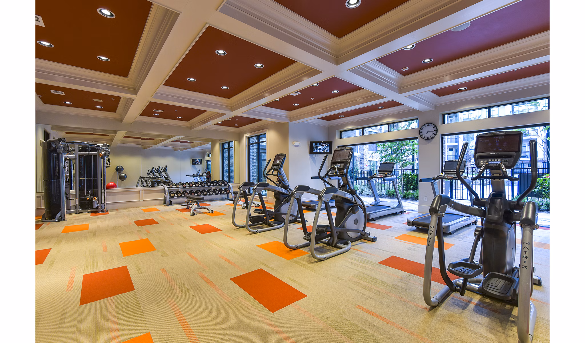 fitness center at Arlo Westchase Apartments                                                                            
