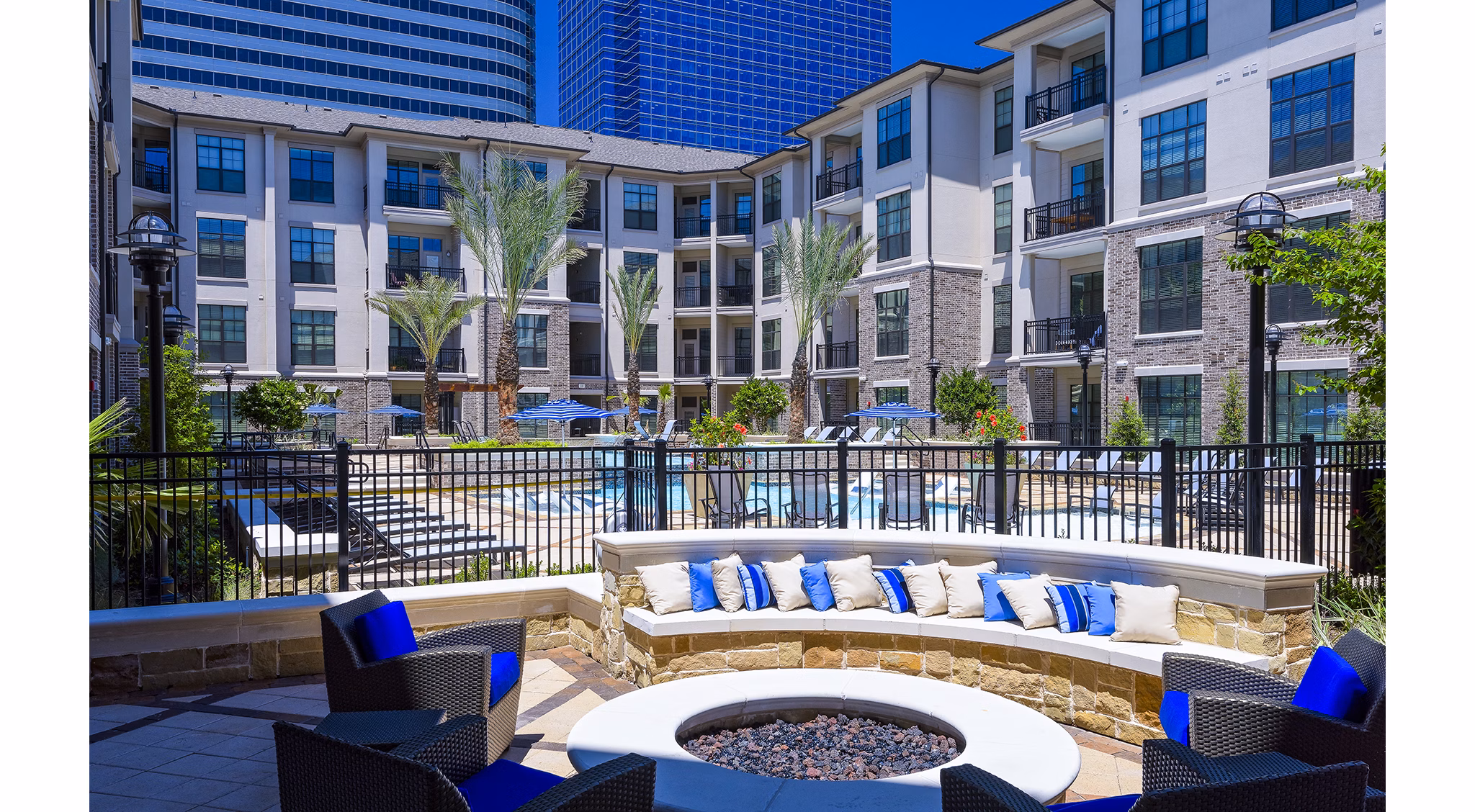 fire pit at Arlo Westchase Apartments              