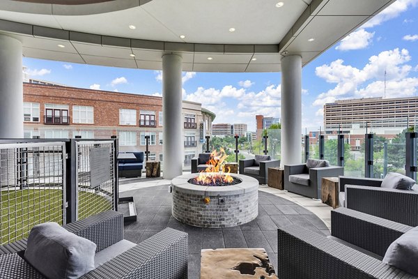 fire pit/dog park at Parq on Speer Apartments