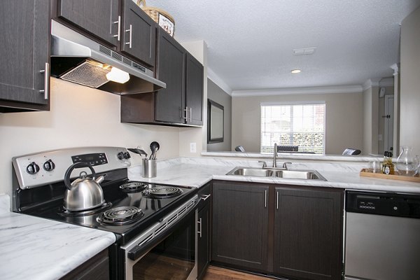 kitchen at Anzio Apartments 