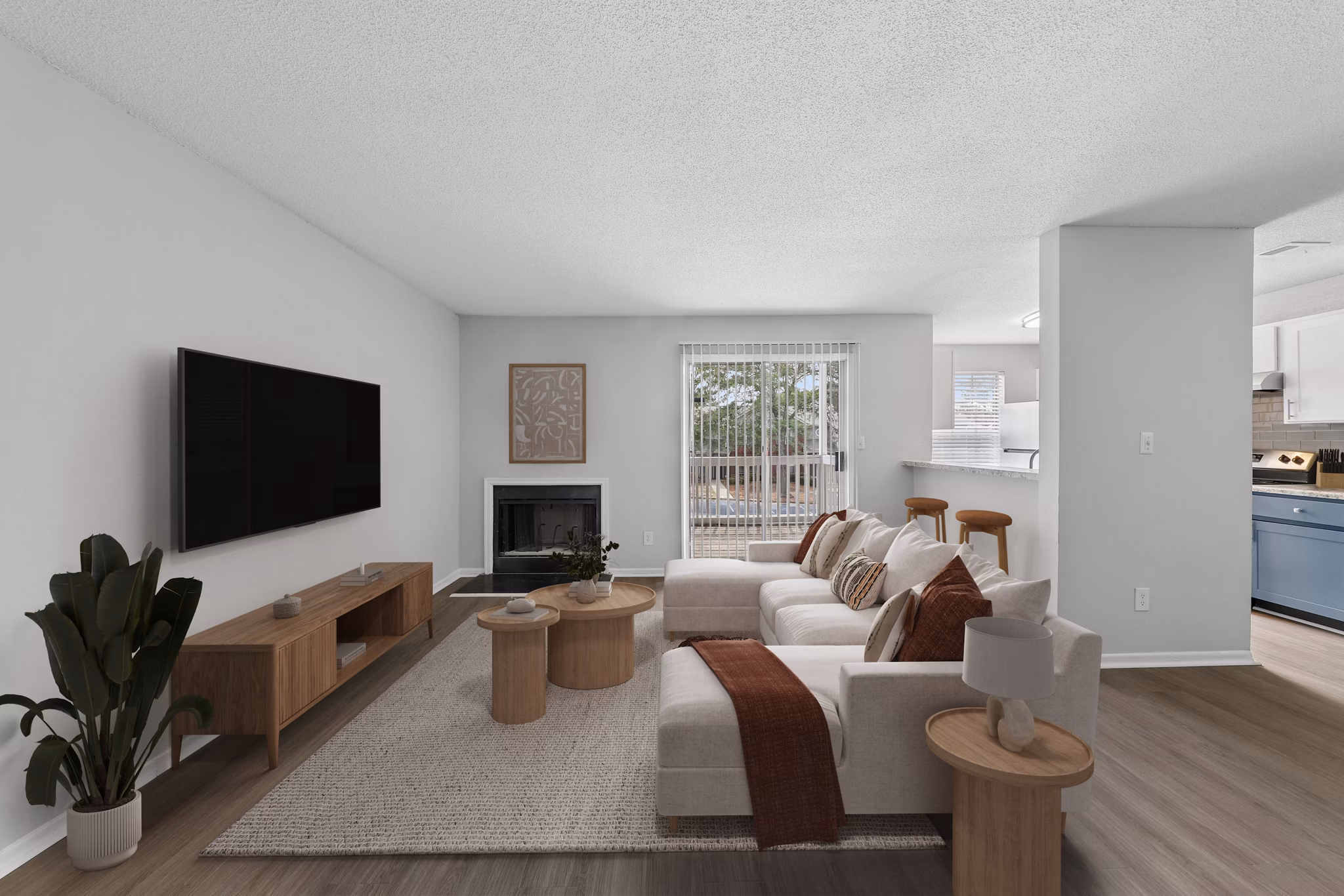 Living Room at Anzio Apartments