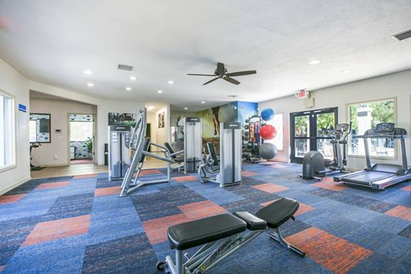 fitness center at AYA ABQ Apartments