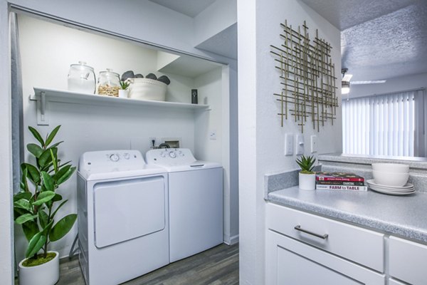 laundry room at AYA ABQ Apartments