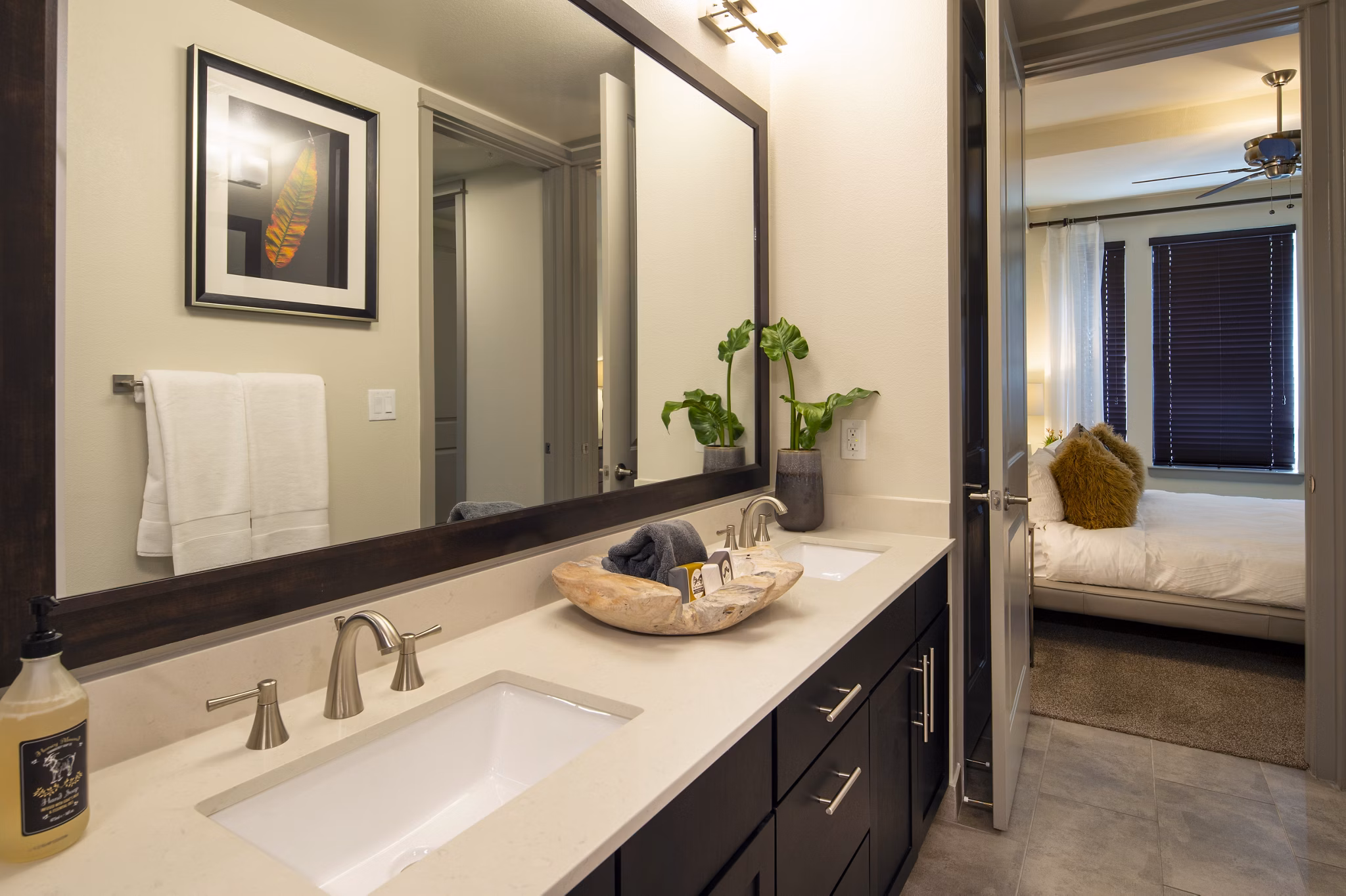Luxury bathroom featuring modern fixtures at 1414 Texas Downtown Apartments