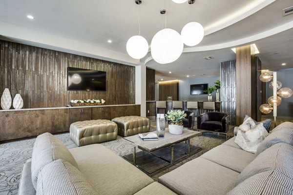 Elegant clubhouse at 1414 Texas Downtown Apartments with modern design and comfortable seating
