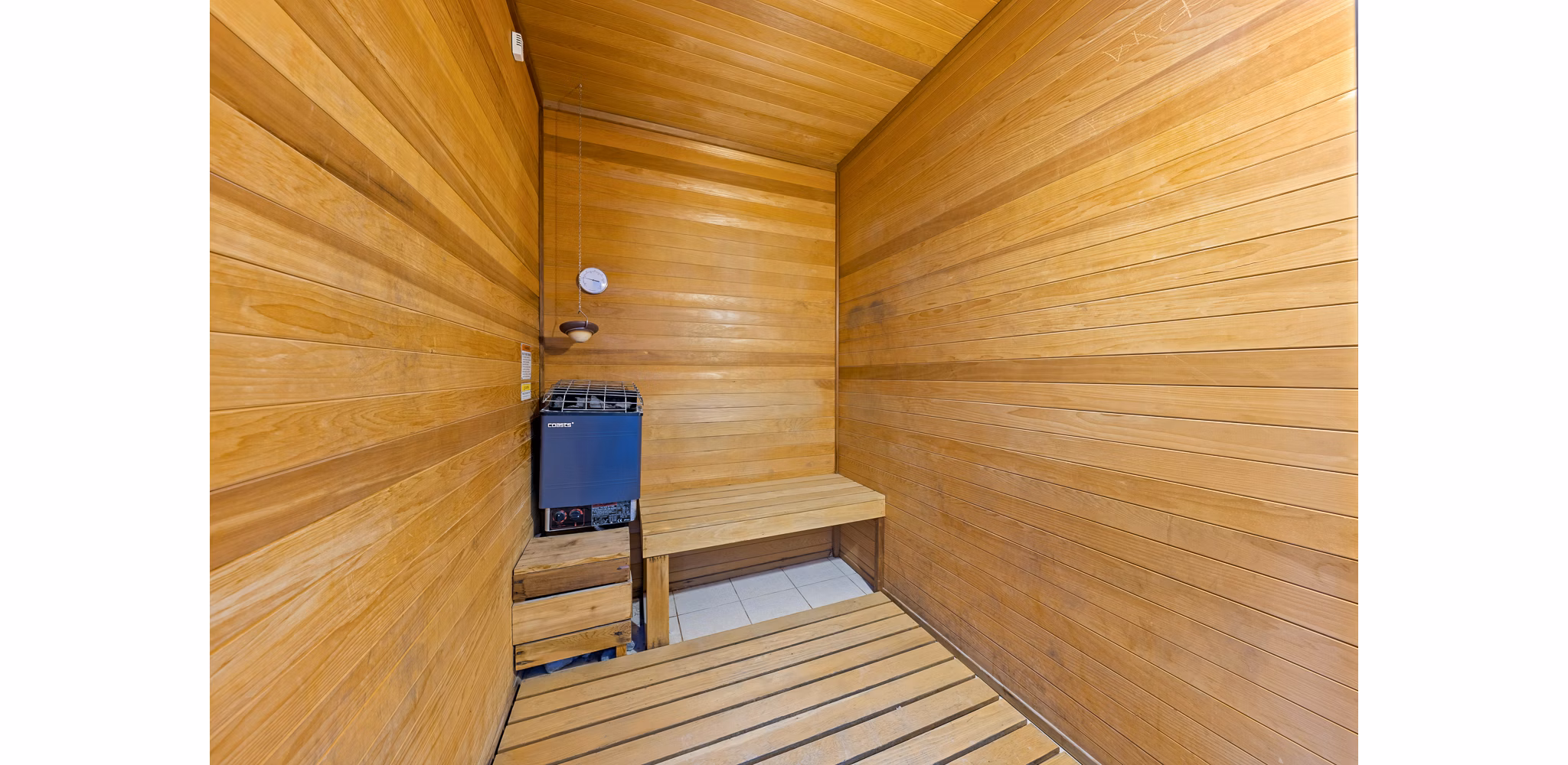 Sauna at Bella Mirage Apartments: Relaxing wellness amenity offering luxurious comfort