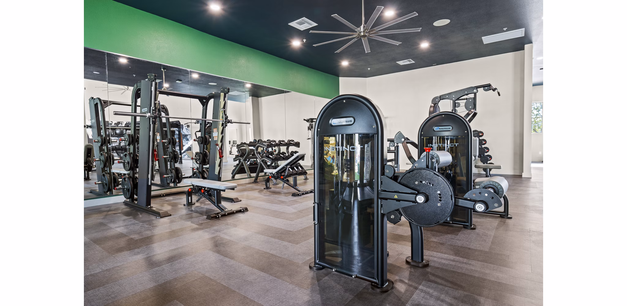 Fitness center featuring state-of-the-art equipment at Bella Mirage Apartments
