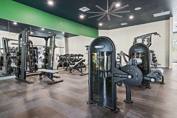 Fitness center featuring state-of-the-art equipment at Bella Mirage Apartments