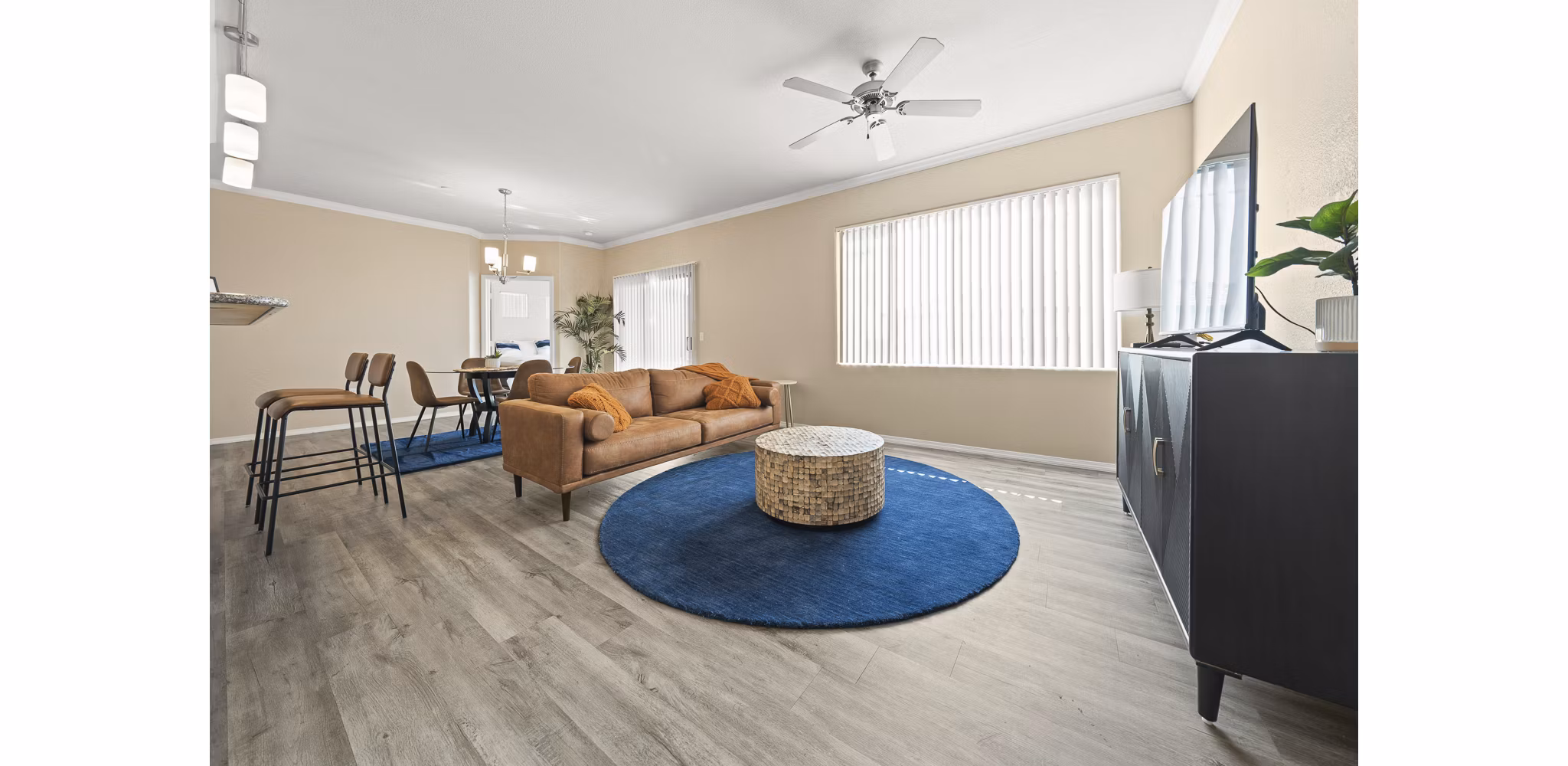 Living Room at Bella Mirage Apartments