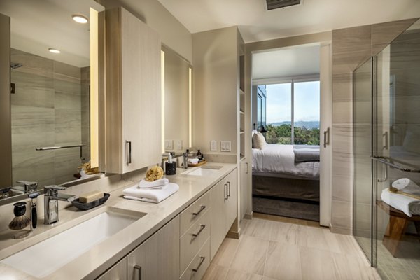 bathroom at Palisade at Westfield UTC Apartments
