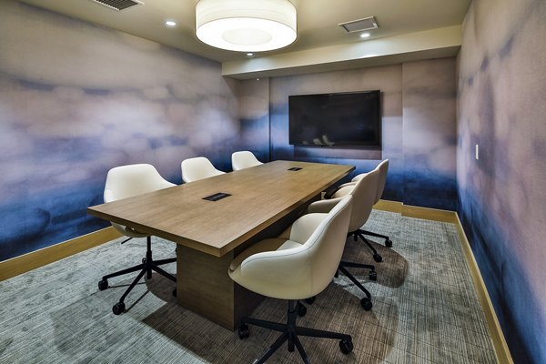 Modern meeting facility with sleek design at Palisade at Westfield UTC Apartments