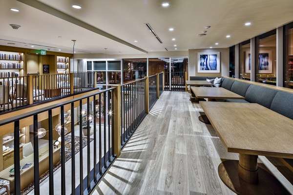 Welcoming clubhouse with modern design at Palisade at Westfield UTC Apartments