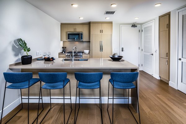 kitchen at Palisade at Westfield UTC Apartments