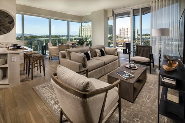 living room at Palisade at Westfield UTC Apartments