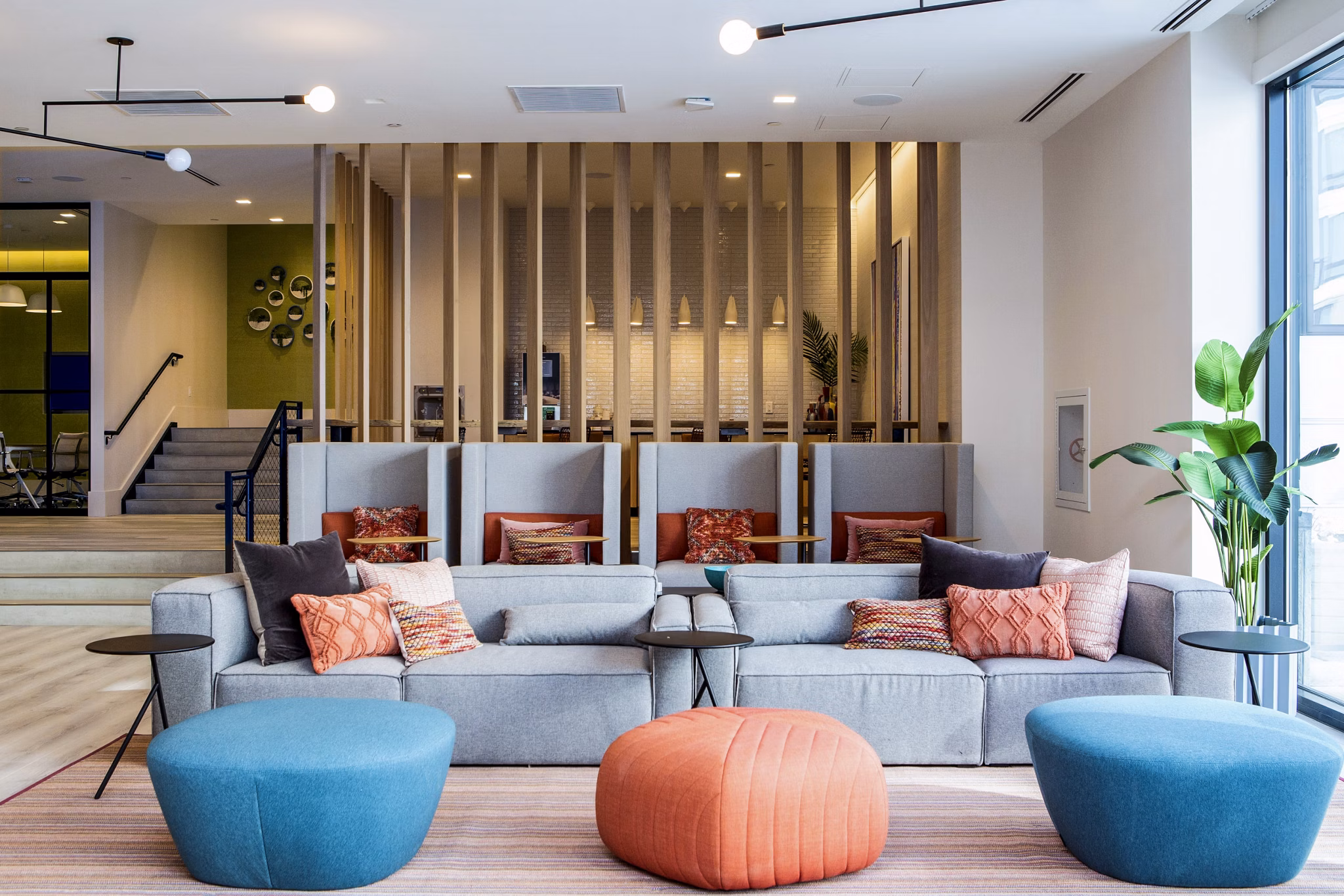 Luxurious clubhouse with modern furnishings at 500 Ocean Ave Apartments, ideal for social gatherings and events
