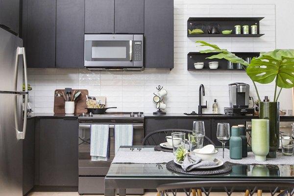 kitchen at 500 Ocean Ave Apartments