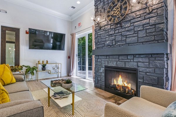 Clubhouse with cozy seating and modern decor at Poplar Glen luxury apartments