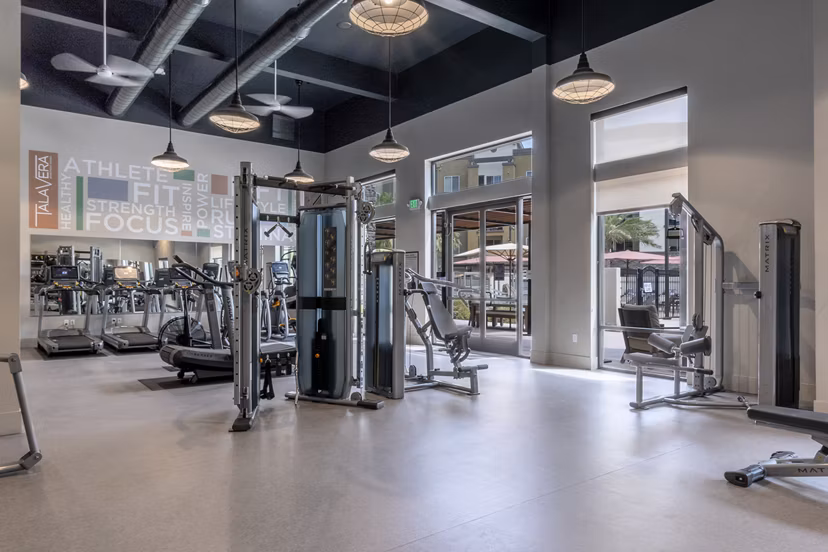 fitness center at Talavera Apartments