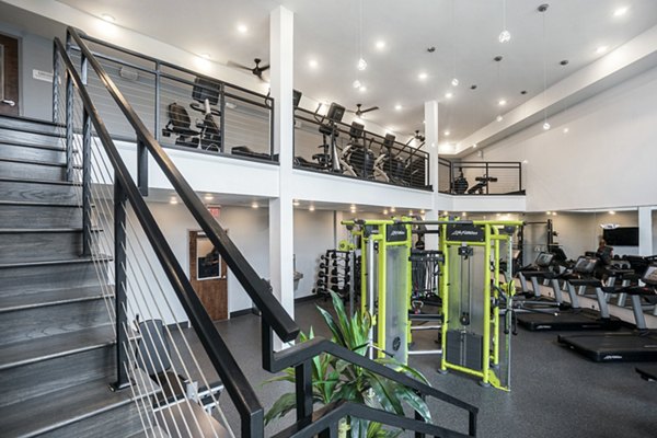 fitness center at High Street View Luxury Apartments