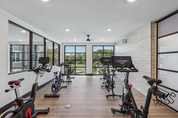 yoga/spin studio at High Street View Luxury Apartments