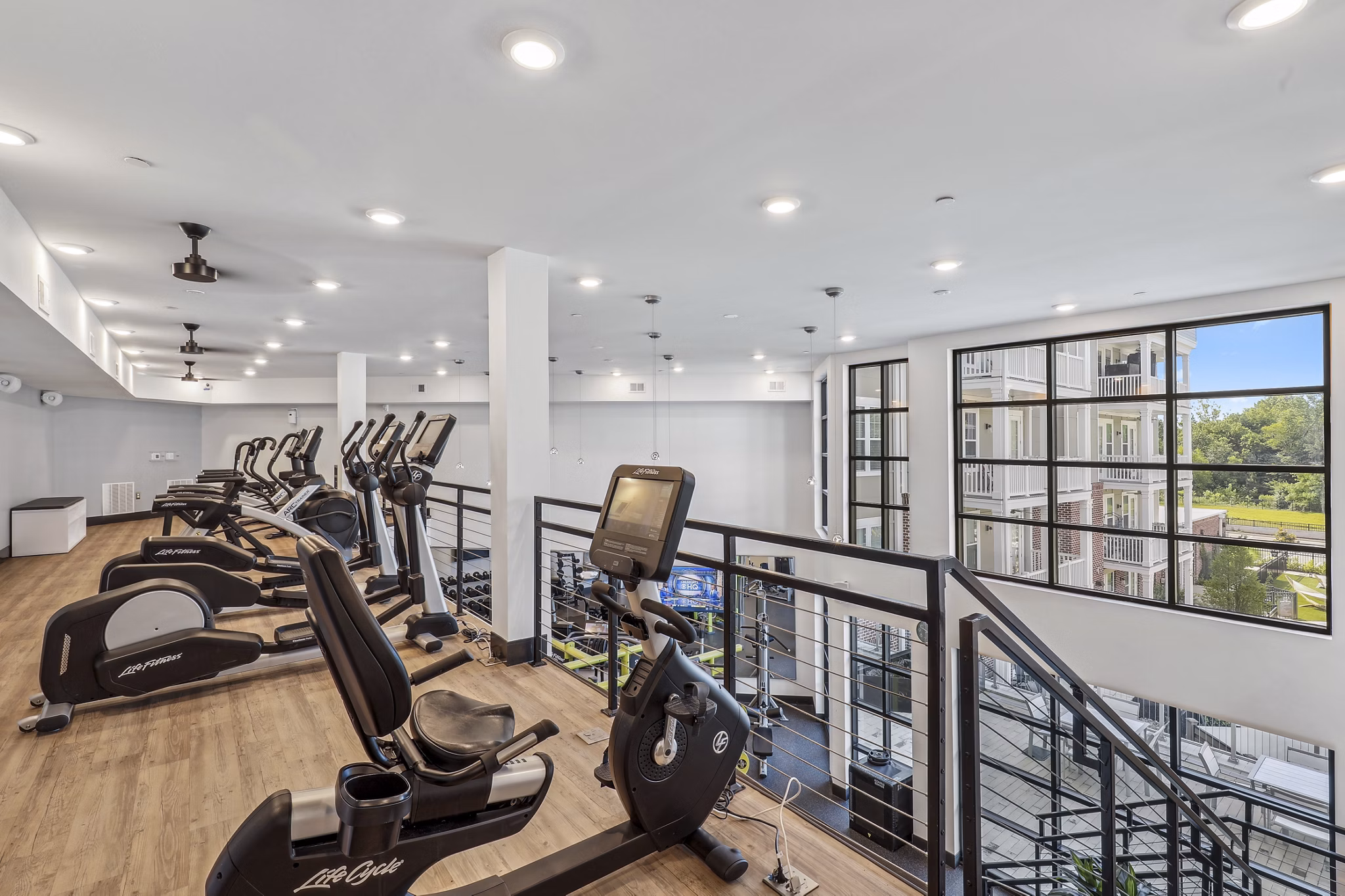 yoga/spin studio at High Street View Luxury Apartments