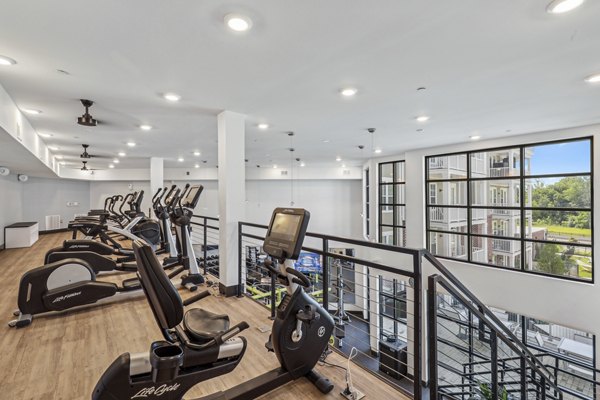 fitness center at High Street View Luxury Apartments